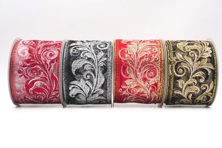 Metallic Swirl Scroll Wired Ribbon - Metallic Swirl Scroll Wired Ribbon